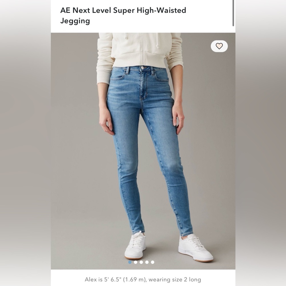 American Eagle Outfitters Next Level Super High-Waisted Light Blue Jegging